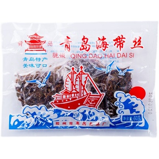 青岛海带丝80后小时候的味道开袋即食特产干辣咸小零食60g/袋