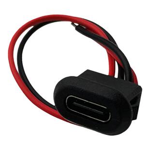 TYPE-C母座USB3.1接口2P卡式防水带线diy简易正反插typec充电口座