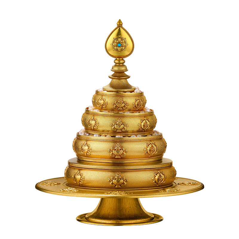 喇荣指定款加厚纯铜八吉祥曼扎盘