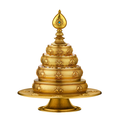 喇荣指定款加厚纯铜八吉祥曼扎盘