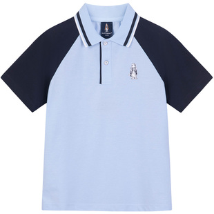 暇步士童装男童速干短袖夏新品大童运动T恤儿童休闲透气polo衫