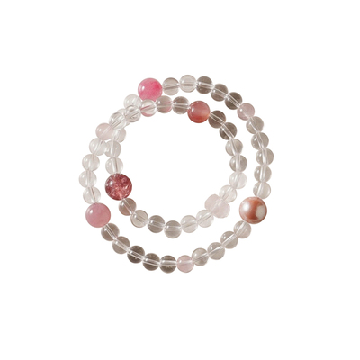 shannai原创天然白水晶多宝手串