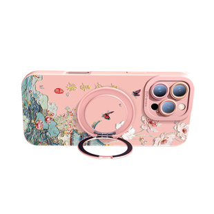 磁吸支架适用iphone16promax手机壳2025新款苹果17pro外壳15带挂绳14plus高级女Air网红12pm爆款ip11硅胶13套