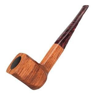 花梨木判官烟斗直式旱烟斗实木烟抖烟袋锅子烟丝专用过滤烟斗男士