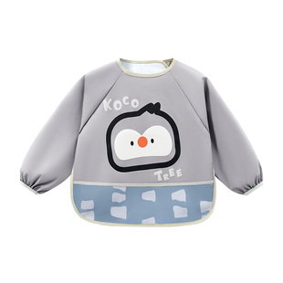 KK树宝宝吃饭罩衣婴儿辅食围兜儿童反穿围裙男女防水防脏画画幼儿