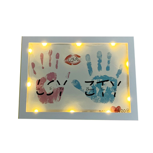 diy情侣手印相框 掌印手纹掌纹百天纪念日礼物送男友女友闺蜜生日