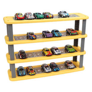 停车场儿童玩具小汽车收纳架神器宝宝车库男孩汽车模型场景停车位