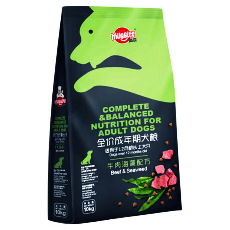麻瓜狗粮成犬粮10KG护肤靓毛亮毛美毛10kg添加牛肉海藻粉低盐天然