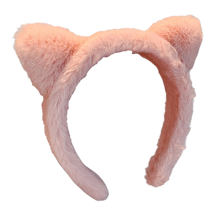 公主落难发箍仙美女百搭外出头窟洋气宽边毛绒发饰搞怪猫耳朵头箍