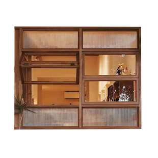 上下折叠推拉窗户玻璃窗原实木定制室内窗木窗花格左右折叠提拉窗