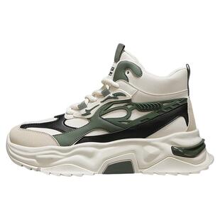 真维斯高帮男鞋冬季2026新款潮牌百搭青少年休闲运动厚底老爹潮鞋