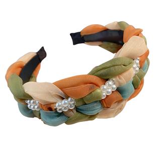 带齿防滑轻奢女新韩国网红复古麻花辫宽边压发头箍高颅顶发箍女款