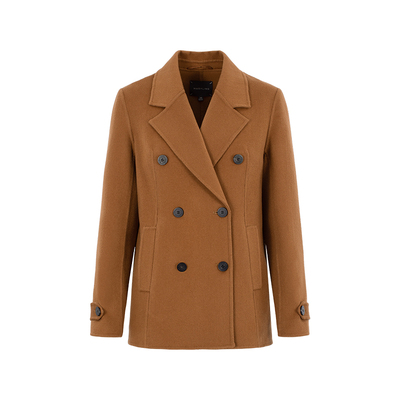 MARYLING平驳领双排扣大衣外套