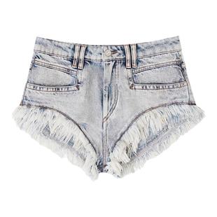 MARANT ETOILE ENEIDAO时尚流苏边牛仔短裤女
