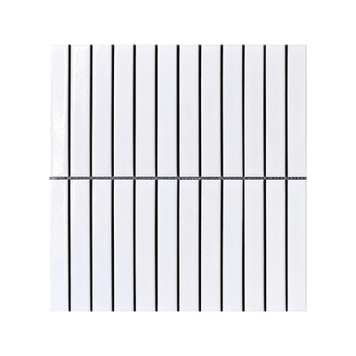 窑变彩色条纹马赛克纯色奶白砖简约厨房卫生间墙地砖配套奶油搭配