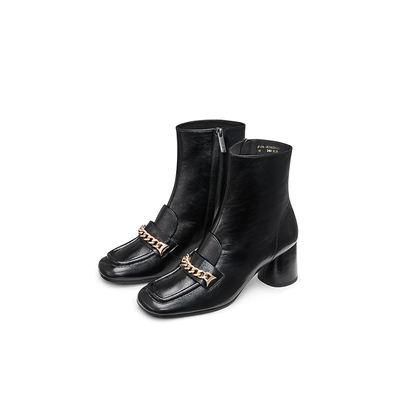 Patricia/帕翠亚西班牙原产进口2024秋冬精致链条饰扣矮靴女82362