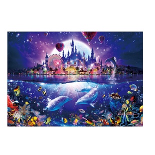 EPOCH海豚虎鲸海洋乐园500片1000片拼图夜光成年人益智减压玩具