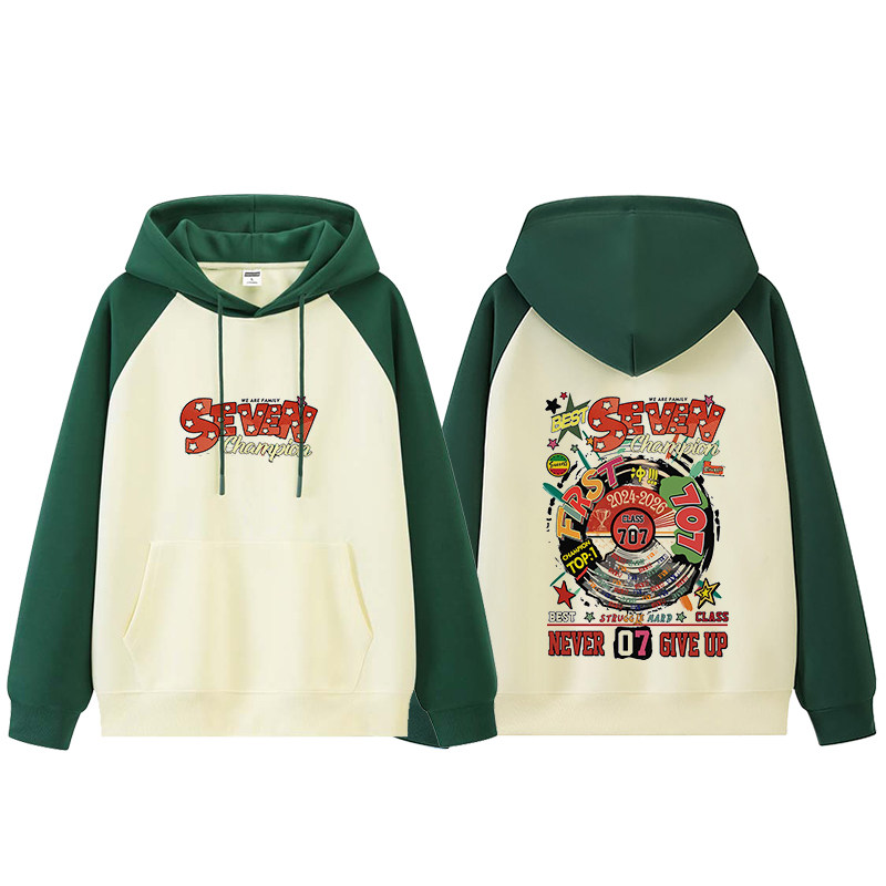 班服卫衣定制logo插肩连帽套卫衣定制/加工