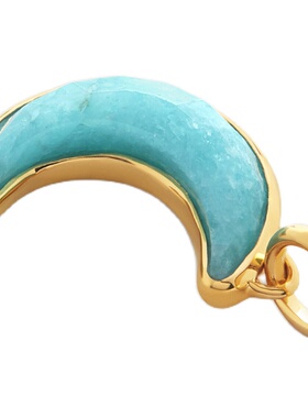 Monica Vinader莫妮卡项链新月宝石项链锁骨链小众轻奢毛衣链礼物