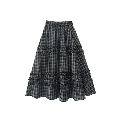 一眼就沦陷的花边拼接半身裙！