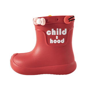 如山儿童雨鞋男童宝宝雨靴轻便防水女孩防滑幼儿园小学生上学水鞋