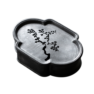 观岚老锡壶承中式纯锡杯垫养壶茶承干泡台建水托盘壶垫蓄水小茶台