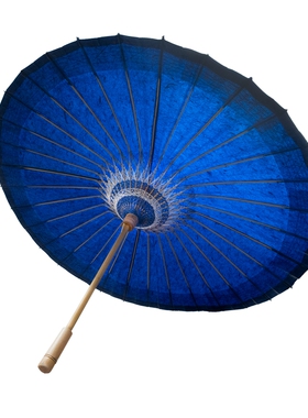 星夜蓝古法手工云龙纸非遗油纸伞 复古做旧防雨防晒遮阳实用古风