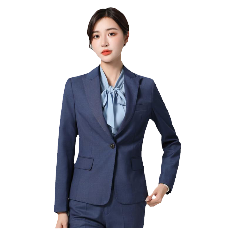 领创宝马4s店秋冬季西装蓝色女士工装西服衬衫外套工作服销售套装
