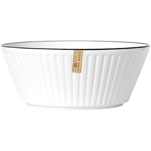 8英寸陶瓷大汤碗2只装创意简约北欧风格汤盆家用大碗圆型碗沙拉碗