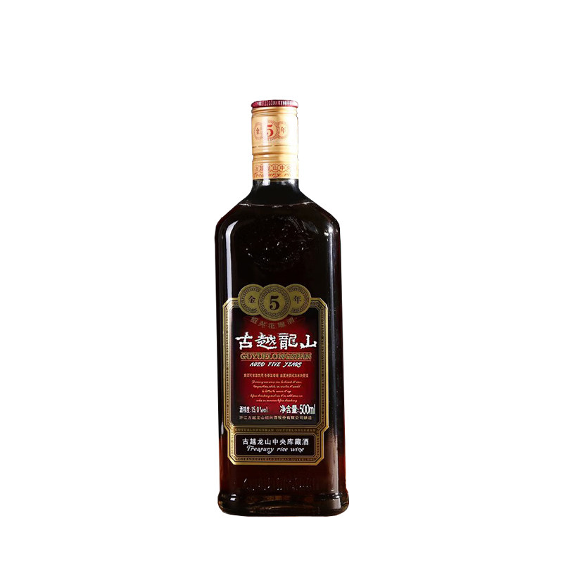 古越龙山金5年500ml正宗绍兴黄酒珍藏5年纯粮酿造半甜正宗花雕酒