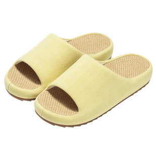 买1送1亚麻拖鞋室内家居家用高级感防滑防臭静音布棉麻拖鞋女四季