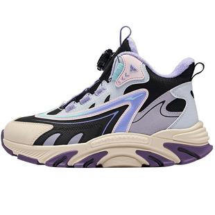 旌旗鸿星尔克童鞋儿童大棉鞋冬季加绒加厚棉鞋女童冬鞋旋钮运动鞋