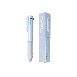 Planwith多色笔三色合一中性笔按动手账模块笔高颜值ins风速干顺滑错题红黑笔做笔记专用标记笔记号笔三角笔