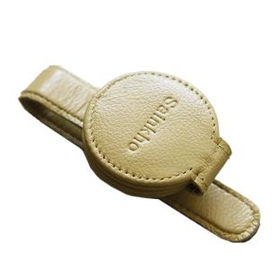 山叩sainkho车载眼镜夹牛皮质汽车眼镜架真皮车库卡夹托时尚简洁