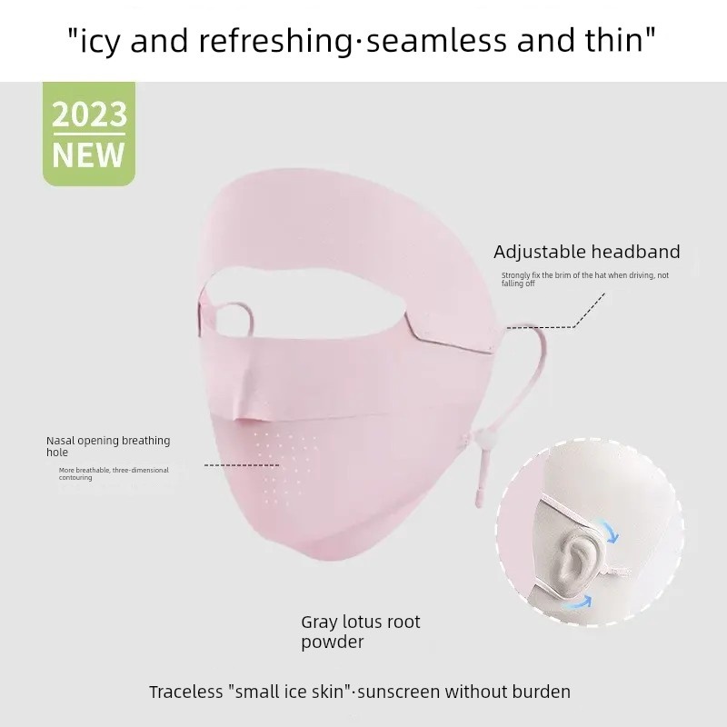 儿童防晒眼近视脸基尼专用骑行保护全脸晒眼皮面膜夏日冰丝