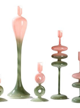 法式奶油风轻奢烛台香薰蜡烛摆件