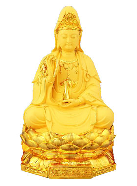 坐莲观世音菩萨客厅摆件保平安