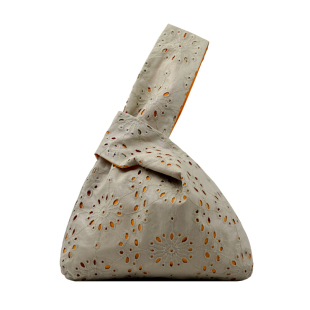 日式漂亮套结手腕袋零钱包手机和风布遛弯收纳钥匙口罩收纳礼随身