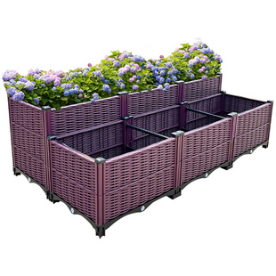 蔬菜种植箱家庭阳台种菜专用神器楼顶长方形塑料花盆特大花箱户外
