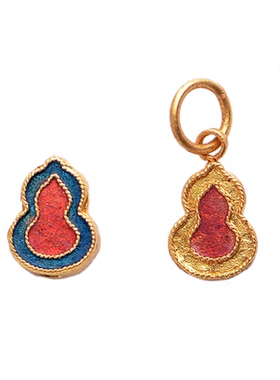 足金珐琅烧蓝福禄宫廷造办