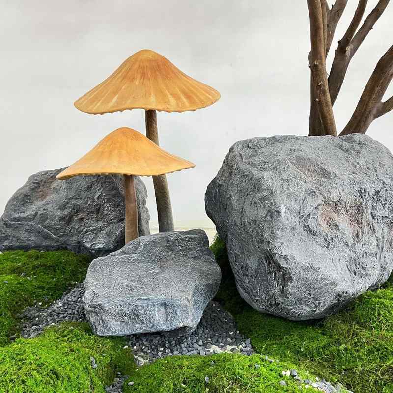 仿真石头 庭院装饰摆件户外活动道具室内会所布置道具景观假石头