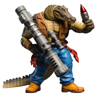 当天发货 忍者神龟大鳄龟皮头可动玩具模型荒漠屠夫鳄鱼手办男孩