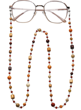 檀木毛项链高级感小众眼镜链