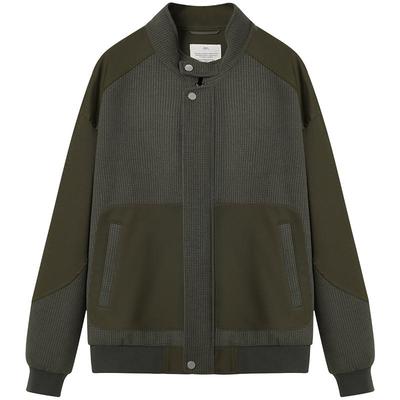 立领拼接上衣外套夹克设计感百搭