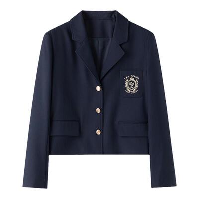 JK制服日系藏青色西服裙两件套