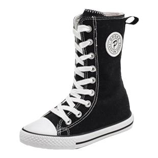 韩版儿童帆布鞋高帮男童女童鞋子板鞋白色球鞋休闲鞋儿童小白鞋女