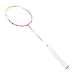 李宁全碳素超轻羽毛球拍风暴ws72西瓜粉进阶拍高颜值单拍官方正品