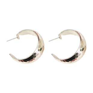 韩国东大门纯银耳环2026年新款潮气质网红耳圈圆圈耳饰女夸张耳钉