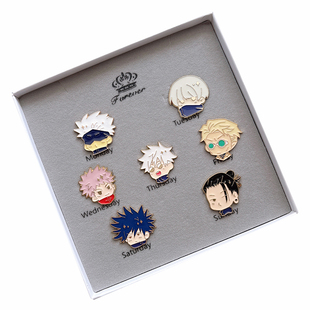 咒术回战五条悟二次元周边胸针徽章吧唧挂件手办男生生日礼物礼盒