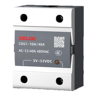 德力西固态继电器24v单相ssr-40A直流控制交流DA无触点接触器220v